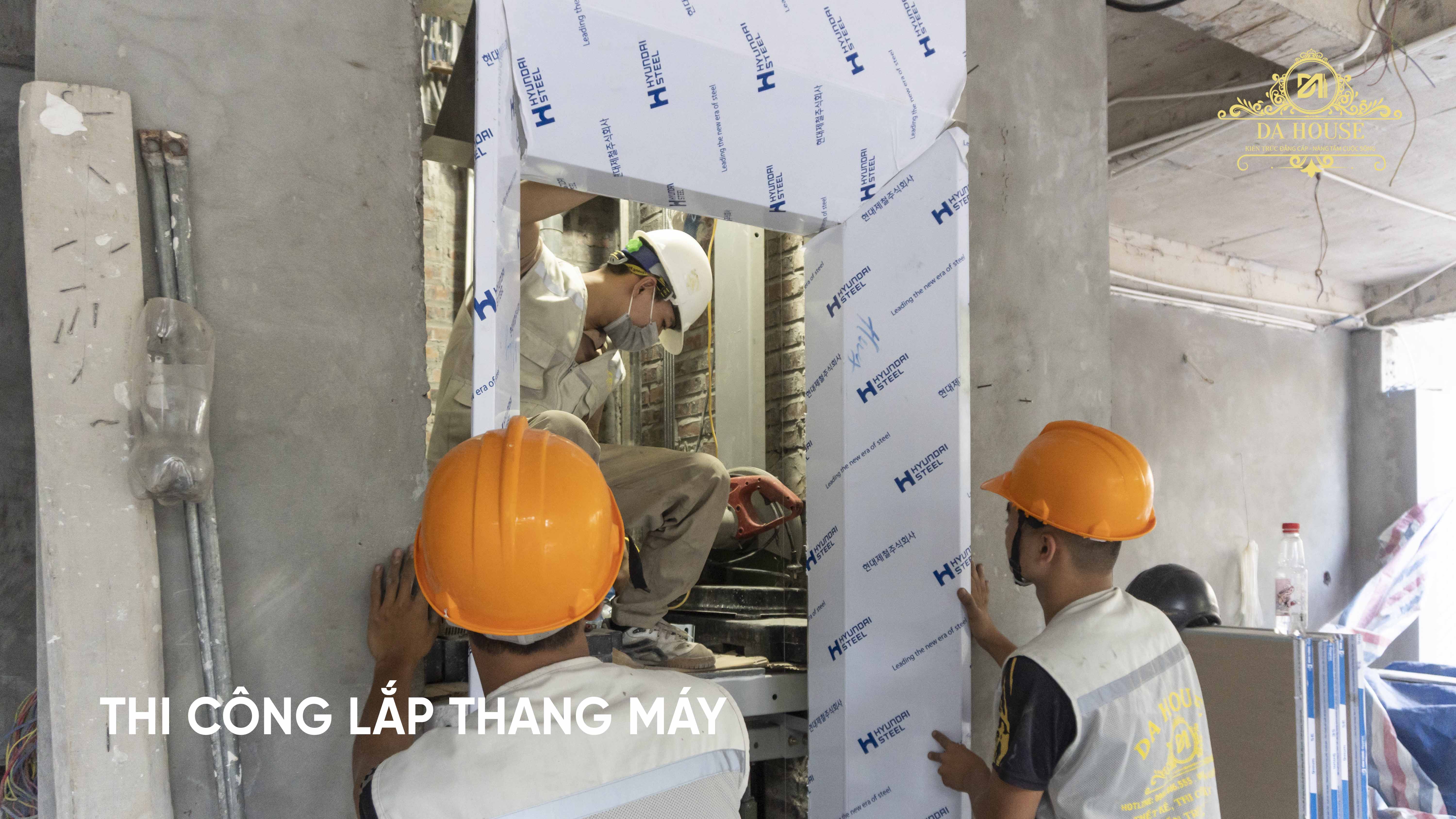 Thi công lắp đặt thang máy (1)