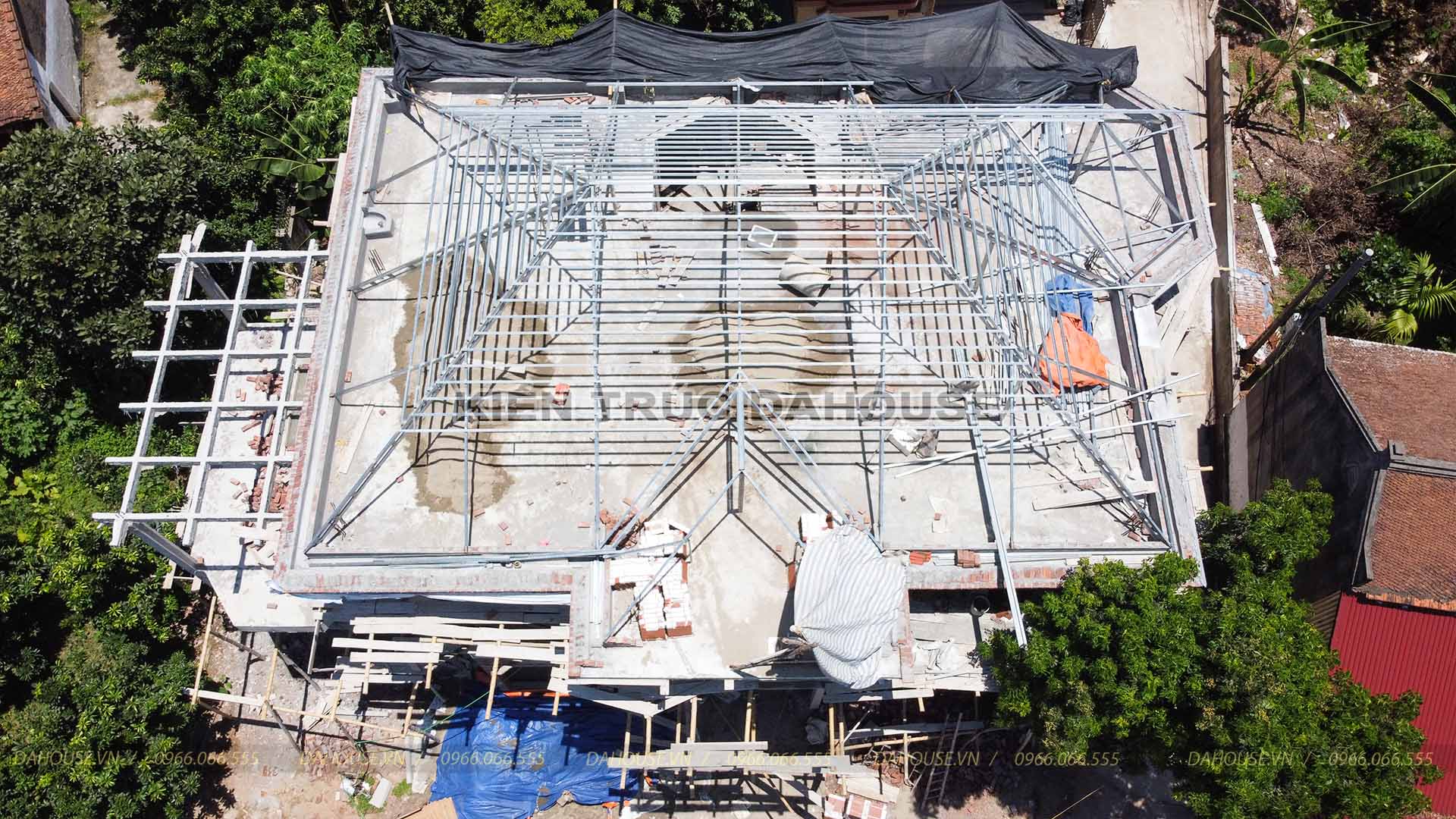 Update tiến độ thi công biệt thự tân cổ điển 2 tầng ở Hà Nội (13)