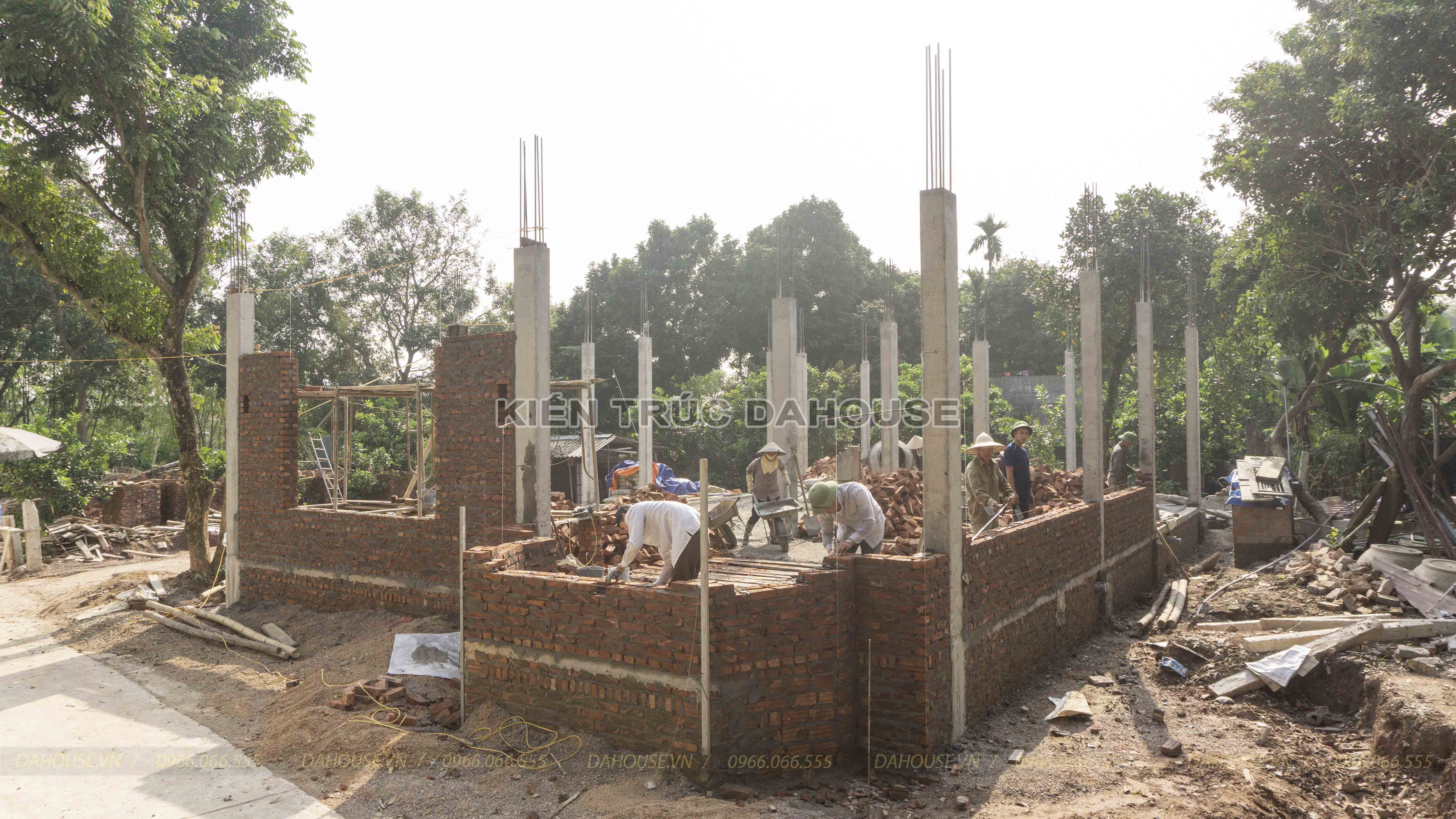 Update tiến độ thi công biệt thự tân cổ điển 2 tầng ở Hà Nội (18)